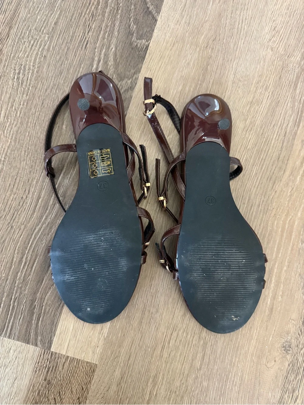 Cider Dark Brown Strappy Slingback Heels